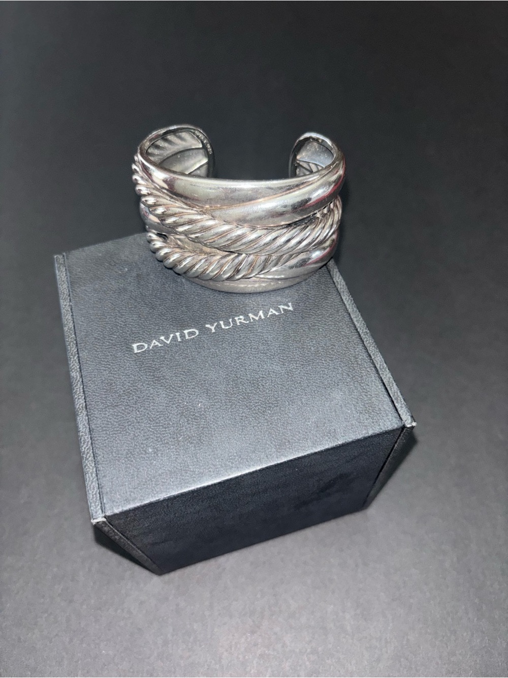 David Yurman Silver Men’s Multi-Cable Open Cuff Bracelet
